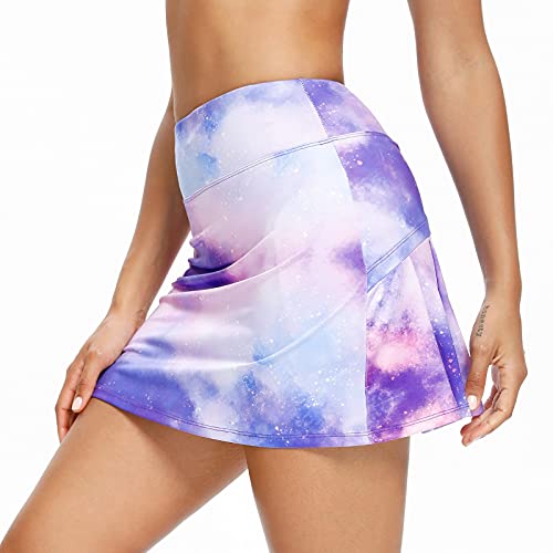 Image of Ibeauti Womens Back Pleated Athletic Tennis Skorts Golf Skirts with 3 Pockets Mesh Shorts for Running Active Workout