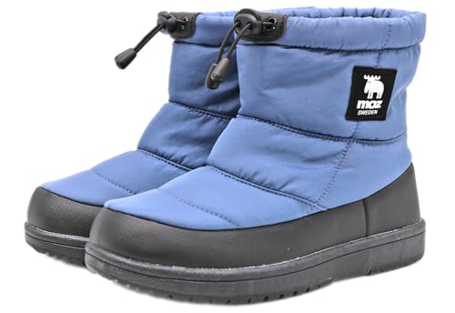 Mozu 95022700 Womens Snow Boots Rain Snow Lightweight Waterproof Non-slip Cold Protection Warm blue 8 US