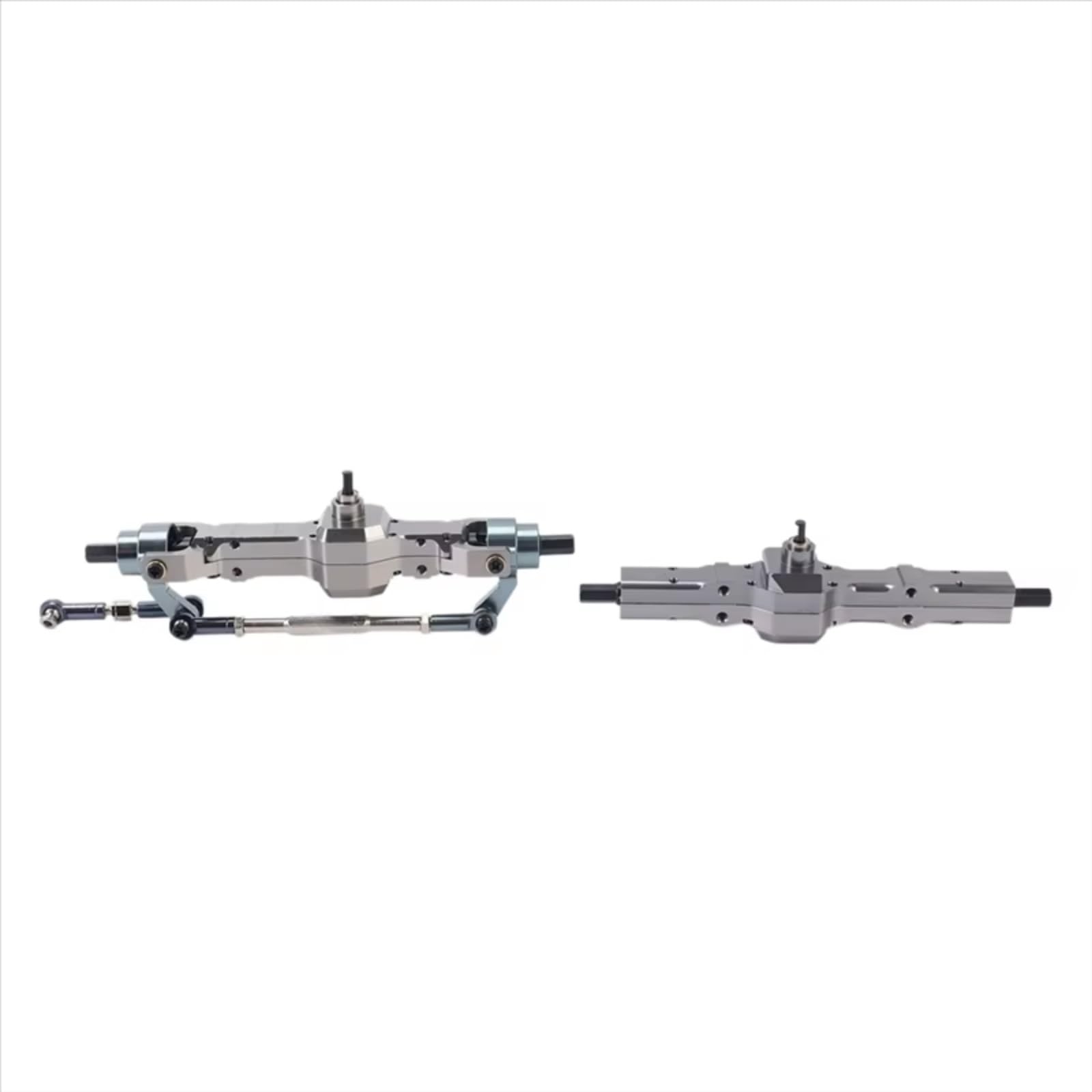 Compatible con WPL C14 C24 C34 C44 B14 B24 1/16 RC Camión Coche Piezas De Actualización Accesorios Metal Delantero Trasero Puente Eje Caja Engranajes Piezas