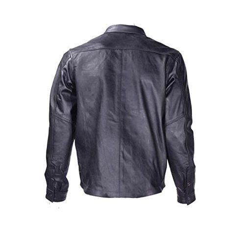Mens Split Leather Motorcycle Shirt With Concealed Carry Pockets (3Xl) Black #TOP2