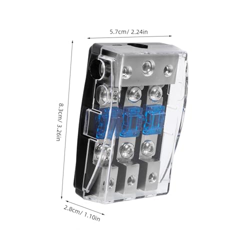 Bloque de distribución de 3 vías con protector eléctrico para audio de coche 2