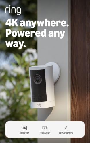 Ring Outdoor Cam 4K Plus, Battery, Retinal 4K, Easy DIY install, True-color Night Vision in low light, Home or business  - Detailed View