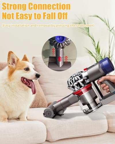 SOBEAU Mini Turbinendüse für Dyson V7 V8 V10 V11 V15 Staubsauger, Ersatzbürste Zubehör Entfernt Milben und Allergene, für Sofa, Autositz, Sessel