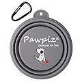 Pawpiz Collapsible Dog Bowl | 450ml | Dog Travel Bowl with Cute Puppy Design & Carabiner | BPA-Free, Food-Grade, Foldable Silicone Bowl | Gift for Small & Medium Pets | UK Brand (Crete Shore)