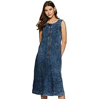Amazon Brand – Inkast Denim Co. Women’s Denim Skater Midi Dress