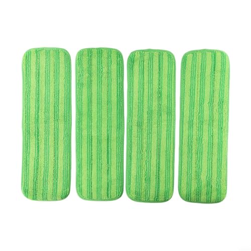 Honseadek Almohadillas reutilizables para mopa PowerMop, recambios de microfibra lavables de 15 pulgadas, se adapta a modelos de 13 a 15 pulgadas para suelos de madera dura, azulejos, laminados (verde