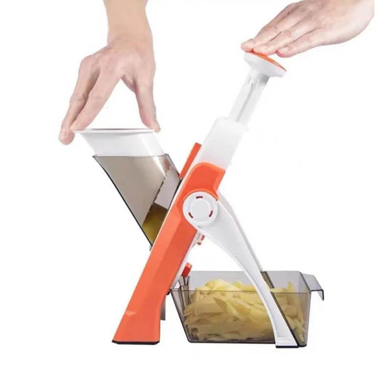 Generic Safe - Cortador de mandolina, picador de verduras múltiples, cortador de patatas para cocina, grosor ajustable, cortador de freír francés, 4 colores (naranja), 18.5 x 9.2 x 5.1 : Amazon.com.mx: Hogar y Cocina