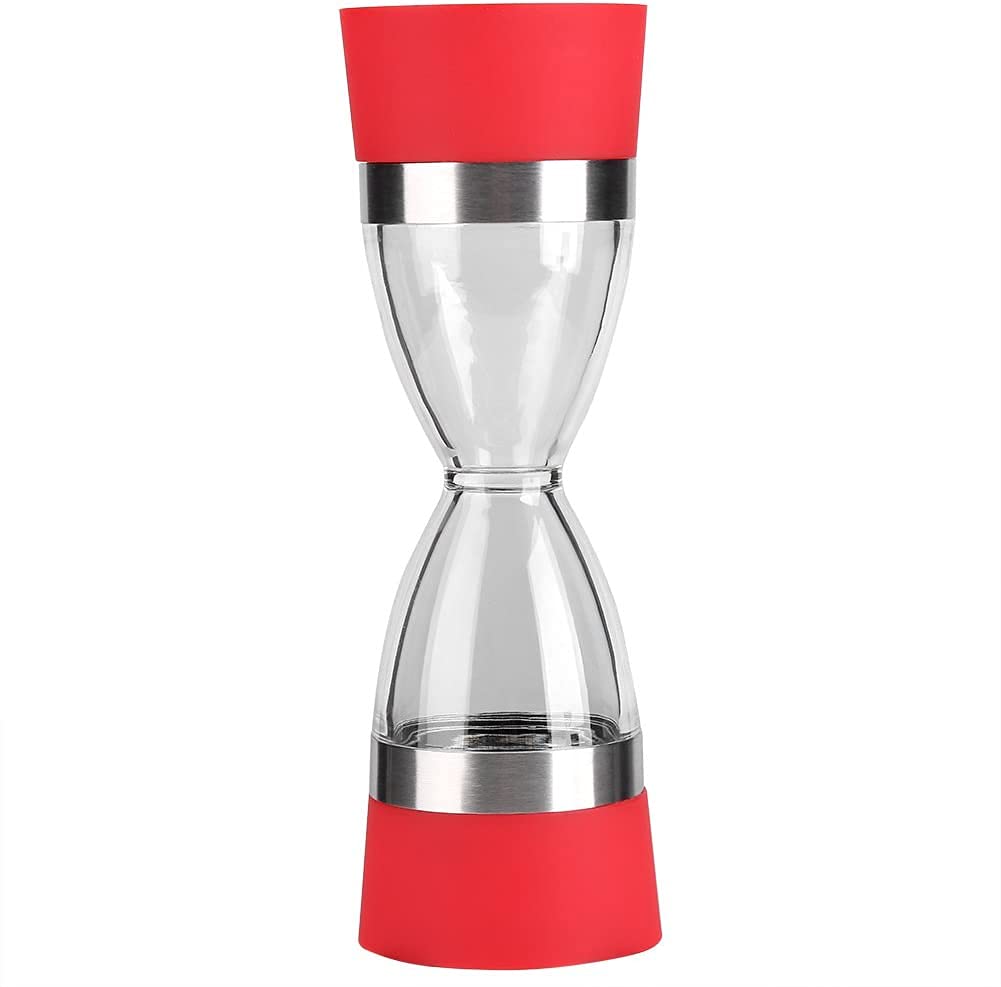 Meuleuse de cuisine manuelle à double tête et rotor céramique ajustable rouge