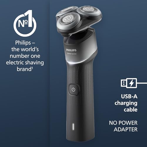 Philips Shaver 5000X Series, Wet and Dry Electric Shaver, Razor with SkinProtect Technology, 360 Flexing Head, 1 h Charging/5 min. Quick Charge, P-Cap Silver, Model X5004/00 - Image 3