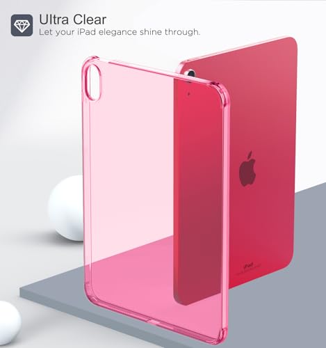 Image of MoKo Clear Case for iPad (A16) 11th Generation 2025, Flowers Pink