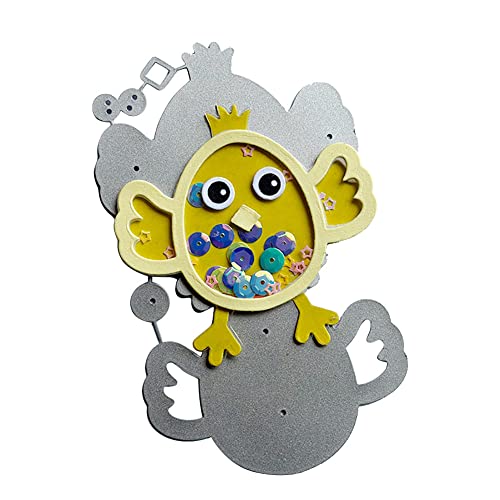 BYNYXI Plantilla de troquelado de Pascua, diseño de conejo, chocolate, zanahorias, huevos de Pascua, álbum de recortes, plantillas de metal en relieve 3D, decoración de Pascua, decoración de pollitos
