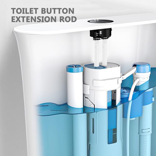 Image of UKCOCO Toilet Tank Button Rods Replacement 10Pcs Adjustable Flush Rods for Bathroom Toilet Water Tank Push Button Accessories 5.98 Inch