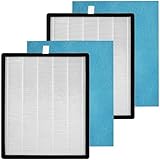 142C KJ203F Replacement Filters for Colzer 142C, Puro XYGEN P500, Moo ka KJ203F, Simpure HP9 Air Purifiers, 2 Pack H13 Ture Hepa Filter With High-efficiency Activated Carbon and 4 Pack Pre-filter