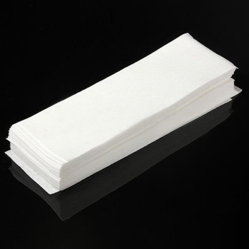 Dexinghaoye 100 pcs Hair Removal Depilatory Nonwoven Epilator Wax Strip Paper Roll Waxing (white)