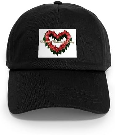 CafePress Mothers Day Rose Heart Adjustable Baseball Cap