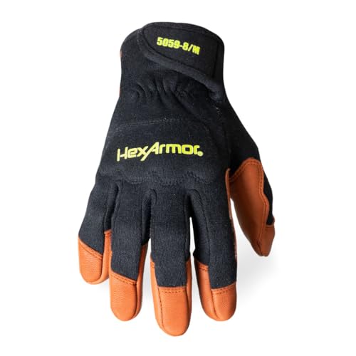HexArmor Short Cuff Welding Heat Resistant with HexHide Safety Work Gloves | HeatArmor 5059 | X-Large