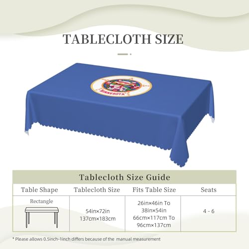 Nappe rectangulaire imprimé drapeau Minnesota pour buffet et événements - 7
