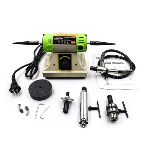 110 DIY木工用研磨機 翡翠ジュエリーベンチ旋盤機 モーター研削盤