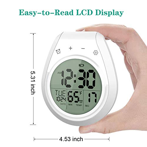 Digital Shower Clock Waterproof, Bathroom Timer Clock, Digital Kitchen Wall Clock, Large LCD