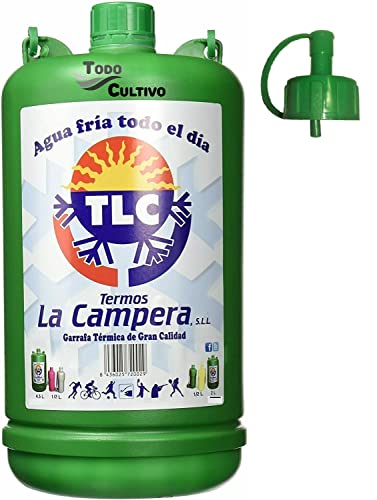 TodoCultivo Garrafa isoterma la Campera 2 Litros con canilla. Bidón térmico y pastico aislado