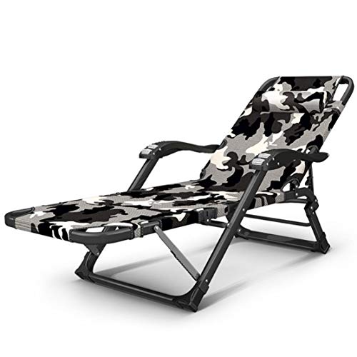 GJZM folding camping chair Multifunction Camo Summer Folding Chair/Office Balcony Siesta Simple Recliner/Practical Reinforcement Backrest Beach Chair Beach Sun Lounger Chairs,A,2#