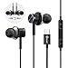 USB C Headphones, Kimwood HiFi Stereo USB C Earbuds W/Mic Noise Isolation Headphone for Google Pixel 4/3/2/XL, Essential Phone, 2018 iPad Pro, One Plus 6T and More(IPX 5 Water Resistant)