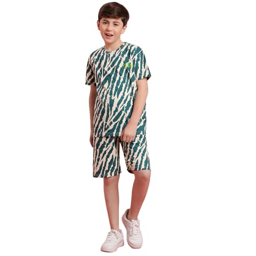 Image of Li'l Tomatoes Boys 100% Cotton Night Suit | Summer T-Shirt & Shorts Sleepwear Set | Soft & Breathable | 7-16 Years