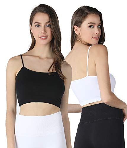 Image of NIKIBIKI Women Seamless Classic Crop Top Bralette, Made in U.S.A, One Size