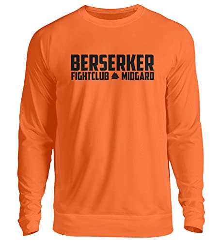 Pull Berserker Fightclub Midgard orange en taille M pour style unisexe