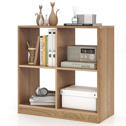 HOMASIS Librería Abierta con 4 Compartimentos