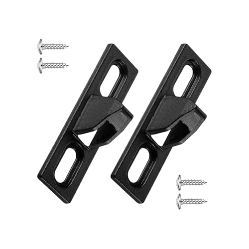 Paquete de 2 herrajes multiusos ajustables para puerta corrediza de vidrio para ventana de traducción de 90 grados, reemplazo de ventana