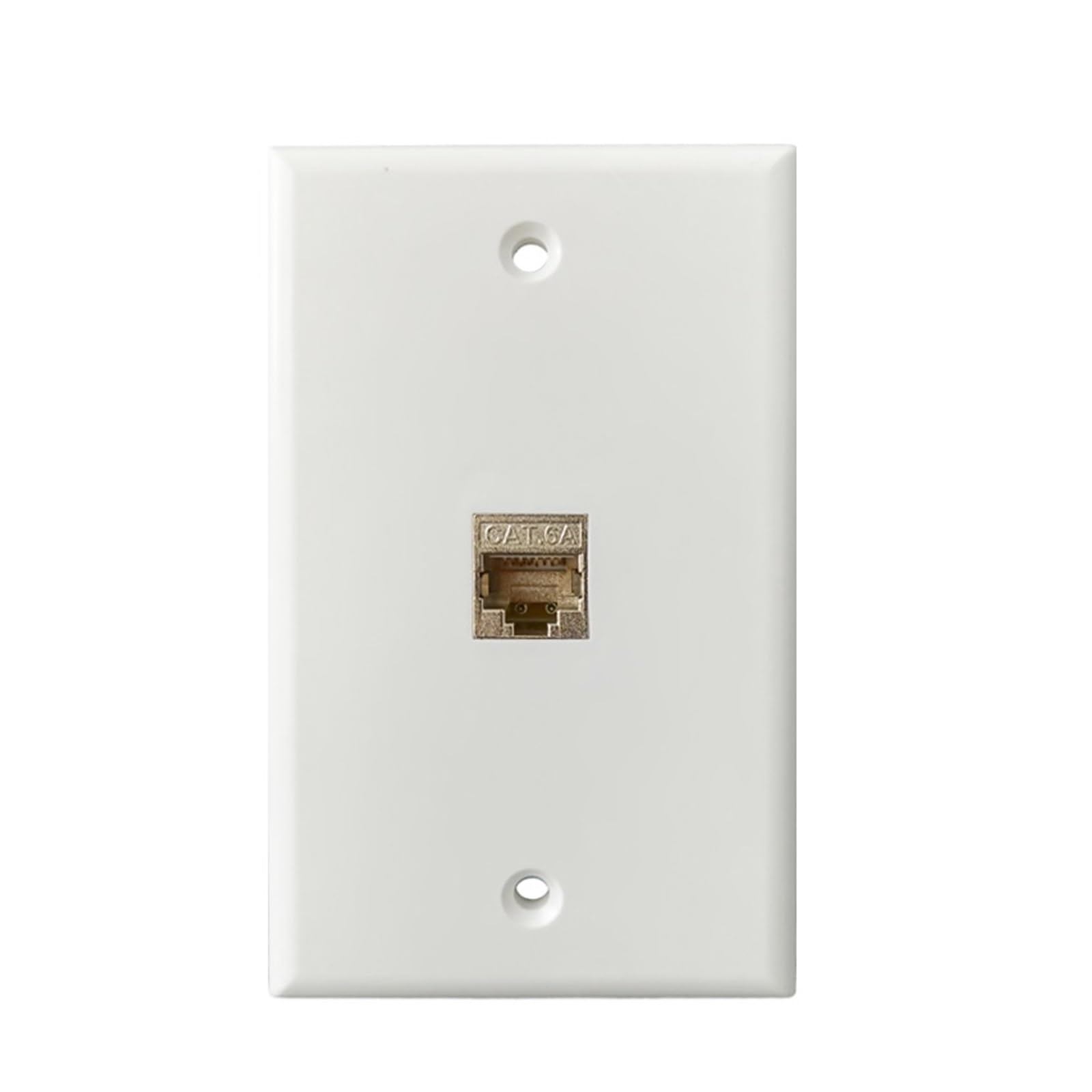 1 jeu de plaques murales RJ45 LAN US CAT6A à port, prise Ethernet CAT.6A blanche