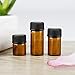 AFMNQZ 50Pack Set 1ML Amber Glass Bottle with Orifice Reducer and Cap Small Essential Oil Vials (1ML)