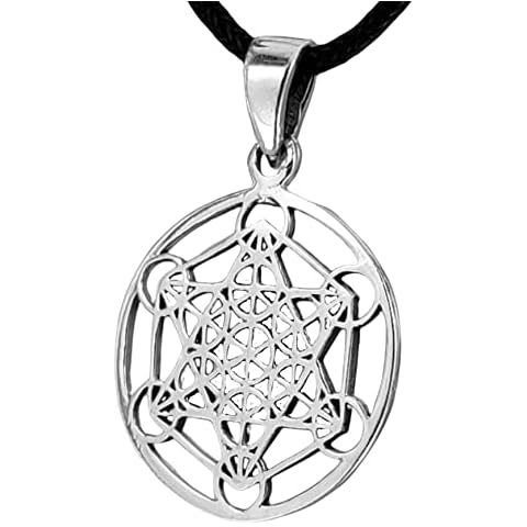 Pendentif cube de Métatron en argent sterling 925 - Kiss of Leather Cover