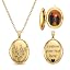 21.oval gold birthflower