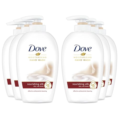 Savon Liquide Dove Silk 250 ml contre les Mains Sèches et Irritées