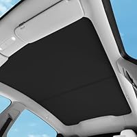 TOPABYTE Sonnenschutz Dach für Tesla Model Y Juniper 2025 Upgrade Sunshade Roof Autoglas Schiebedach Sonnenblenden Wärmedämmende Abdeckung Dachfenster UV-Schutz, Schwarz