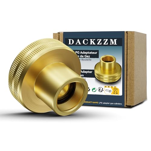 DACKZZM Adaptador para bombonas de gas LPG, 21,8 mm, latón para autorellenado, para Francia, Italia, Alemania Oriental, Suecia, Balcanes y Europa del Este