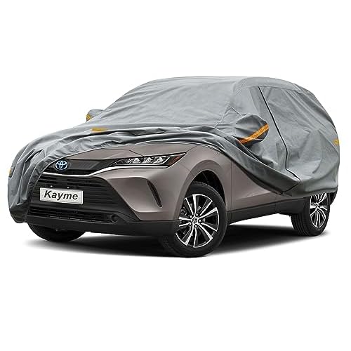 Kayme Heavy Duty SUV Car Cover Custom Fit Toyota Venza (2008-2025) Waterproof All Weather for Automobiles, Full Exterior Covers Sun Rain UV Protection