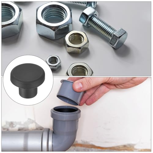 Image of uxcell High Temp Silicone Plug Mount Dia 10mm /0.39 inch t Shaped Rubber Stopper Hole Plugs for Powder Coating Plating Waterproof Plugs Sealing Plugs Black Pack of 36(OD 18mm)