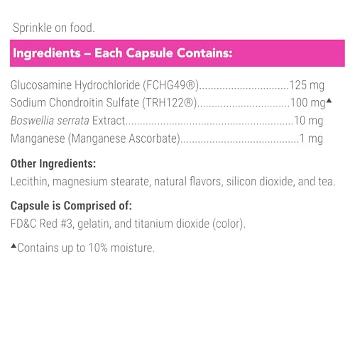 Nutramax Cosequin for Cats Joint Health Supplement, Contains Glucosamine for Cats, Plus Chondroitin and Boswellia, Supports Healthy Joints, For All Breeds and Sizes, Sprinkle Capsules, 60 Count