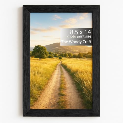 Image of Photo Frame 8.5x14 Legal Size | Decorative Wall Frame For Home | Elegant Black Photo Frame For Wall | Premium Wooden Frame | Antique Frames For Wall Decor | Vintage Frame