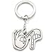 WCDHOR 67 Keychain Stainless Steel Hand Gesture, Funny Six Seven Meme Key Ring, Backpack Bag Pendant Charm, Teen Gift for Boys Girls, Party Favor Bag Stuffers