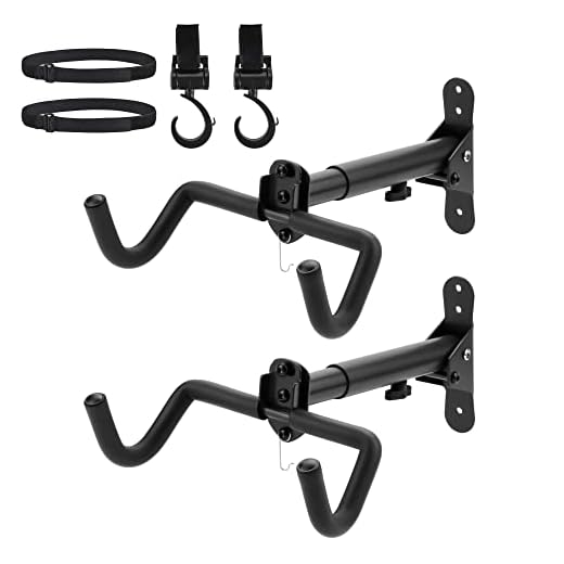 Auwey 2PACK Bike Rack Garage Bike Wall Mount Bicycle Wall Hanger Bike Hook Bike Storage Rack for Indoor Storage Bike Horizontal Hanger Bicycle Wall Mount Bicycle Wall Rack