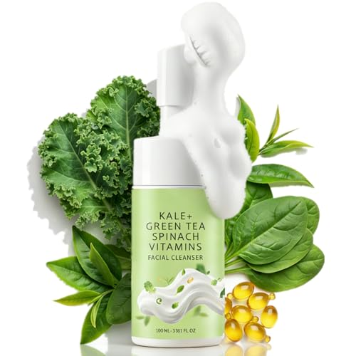 Gentle Foaming Facial Cleanser with Green Tea, Kale & Spinac
