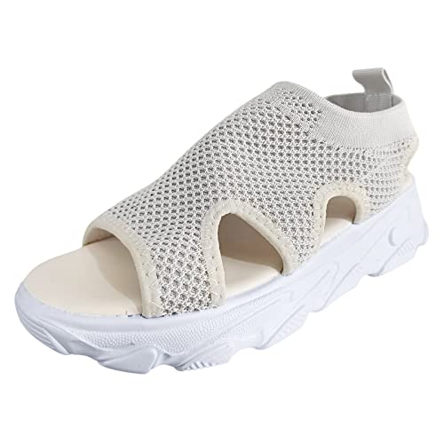 Sandalias Trekking Mujer Deportivas Comodas Sandalias Plataforma Para Caminar Ortopédicas Punta Abierta Casual Zapatos Planas De Senderismo Antideslizantes Ligero Moda Trekking Piscina Playa Baratas