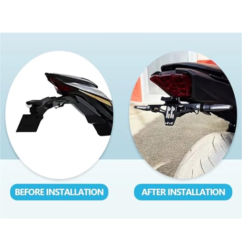 Support de plaque moto Yamaha MT-07 avec support clignotant ajusté
