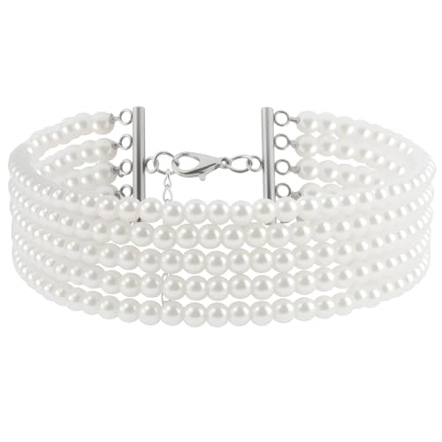 Materiali di alta qualità per una lucentezza di lunga durata: la nostra collana di perle è realizzata con perle di alta qualità e un materiale robusto che è sia durevole che delicato sulla pelle. Le perle sono di forma uniforme e riflettono la luce in modo naturale per creare una lucentezza delicata. Il collare da donna è dotato di una chiusura sicura, che impedisce lo scivolamento e allo stesso tempo comodo da indossare.
