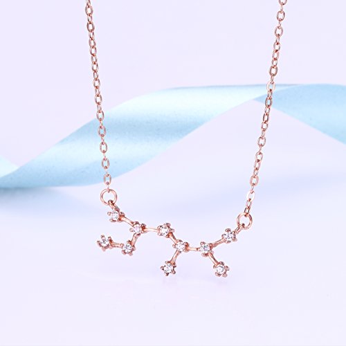 Collar Sagitario Plata 925 Oro Rosa Regalo Boda Novia