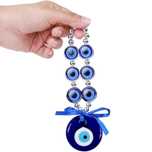 Image of PACKNBUY Turkish Evil Eye Wall Hanging Nazar Battu for Home Entrance Main Door Vastu Feng Shui Protection Good Luck Positive Energy Decor for Office Shop